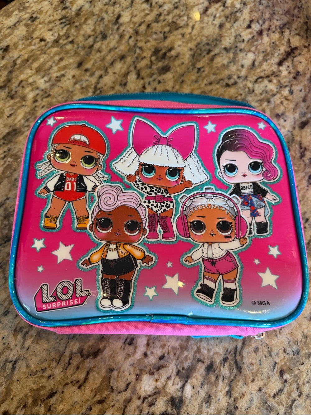 L.O.L. Surprise! Pink and Teal Zippered Lunch Bag